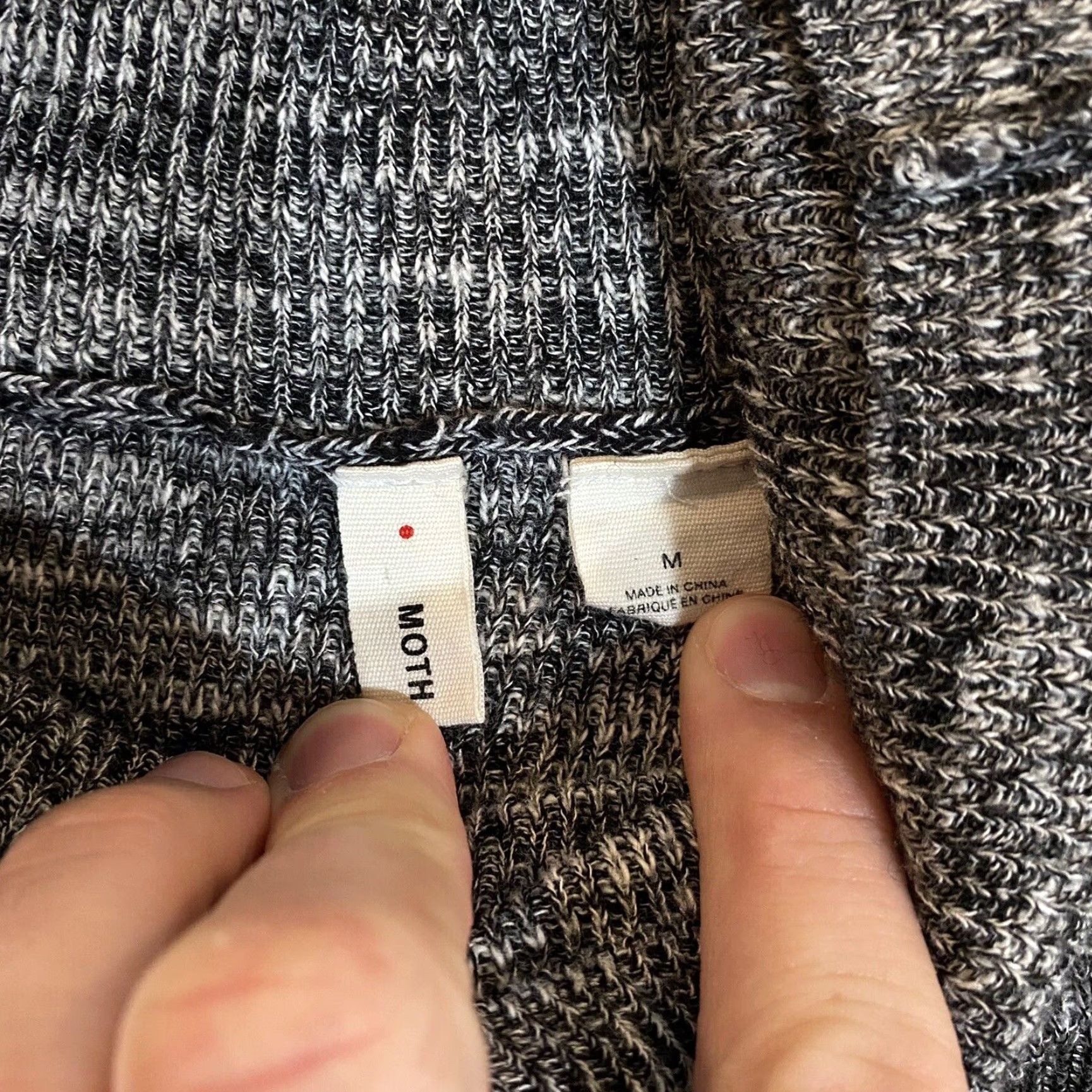 Anthropologie ANTHROPOLOGIE MOTH Sweater Women's Medium Gray Cowl Neck Turtleneck Knit Pullover Knitwear Bohemian Lightweight Size M / US 6-8 / IT 42-44 - 4 Thumbnail