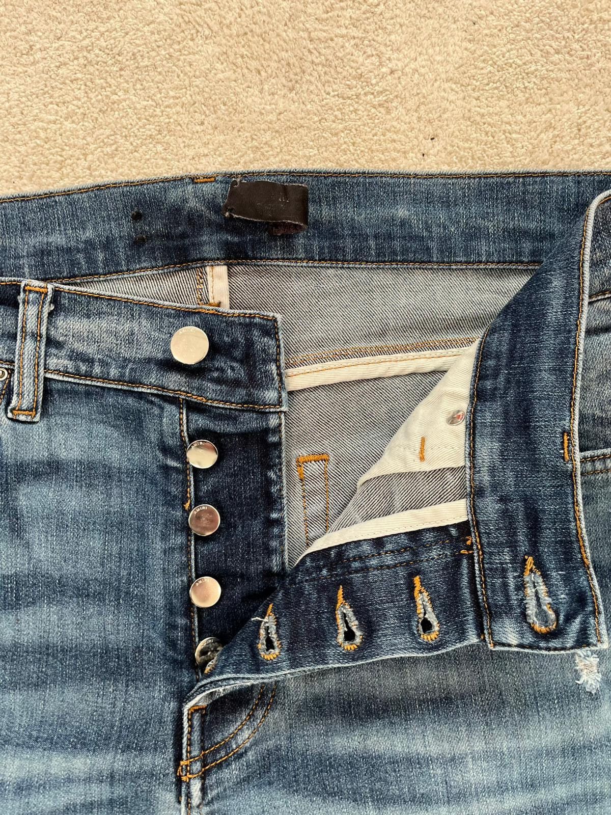 Amiri 💠Amiri💠 BLUE INDIGO STACK JEANS Size US 33 - 6 Thumbnail