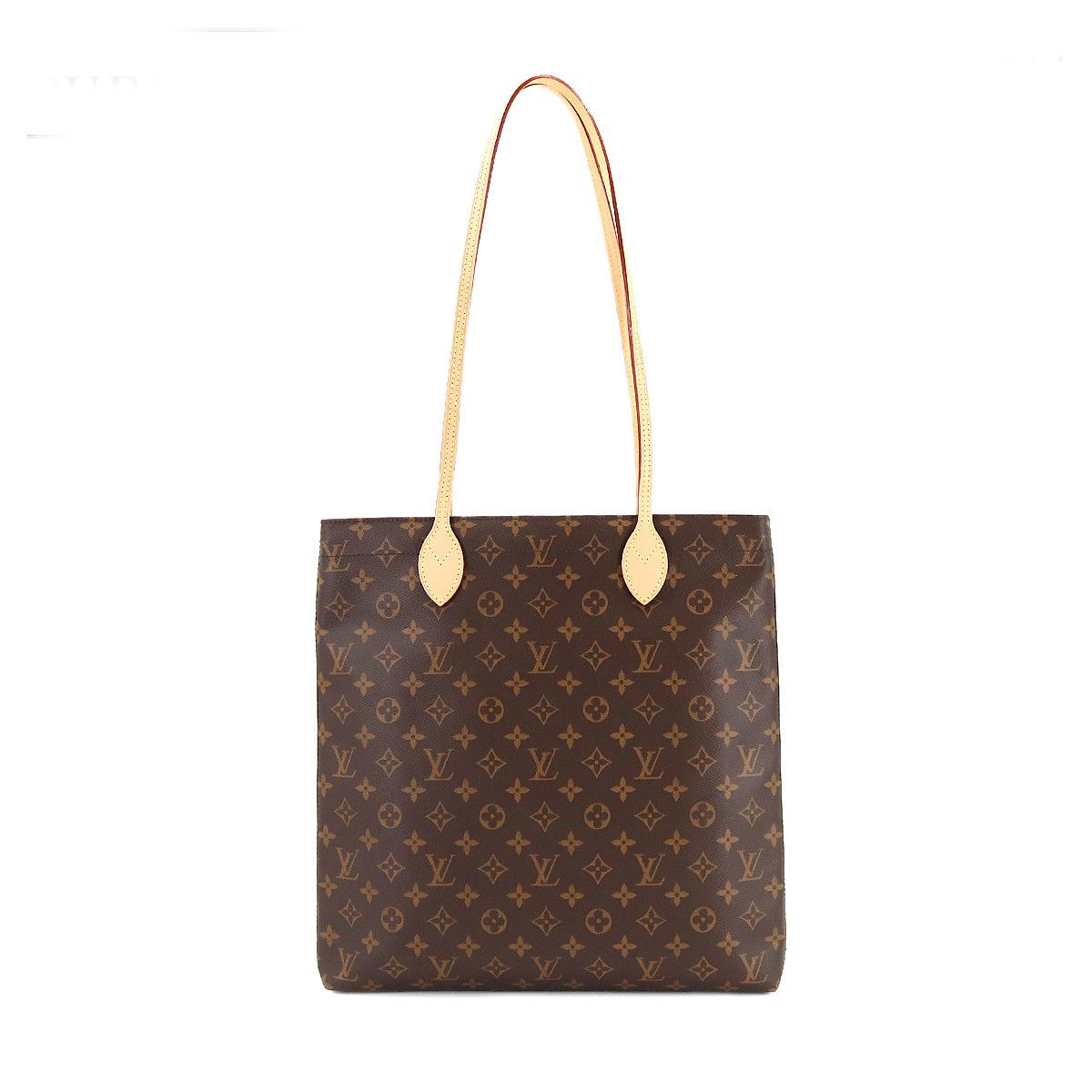 Louis Vuitton Monogram Carry It Tote Bag Brown Gold Hardware