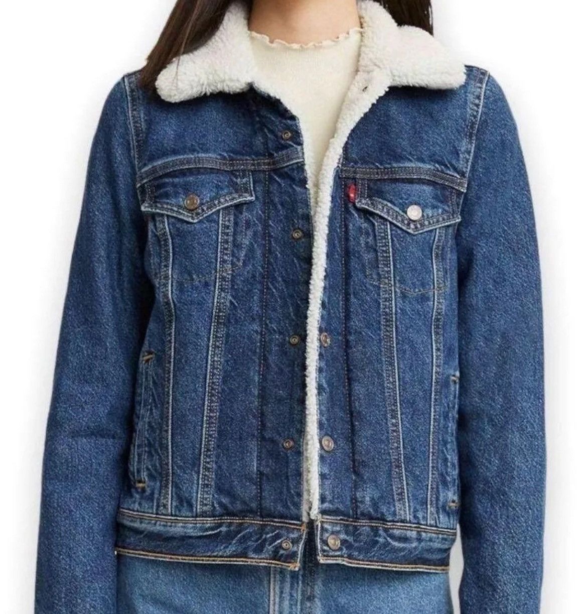 Levi's Levi’s Women’s Original Printed Reversed-Lined Trucker Size S / US 4 / IT 40 - 2 Thumbnail