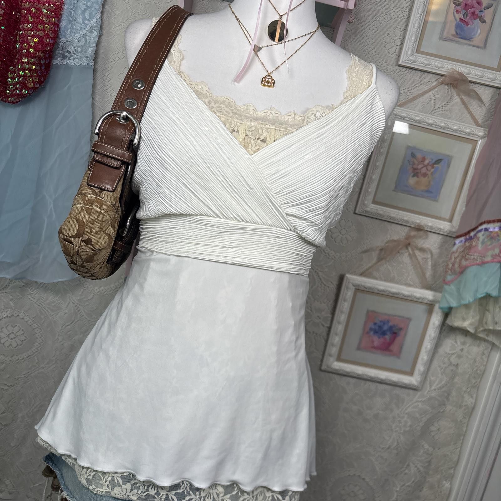 Other vintage white fairy core tie back top Size XL / US 12-14 / IT 48-50 - 3 Thumbnail