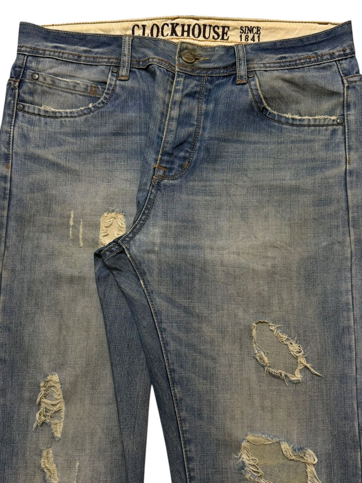 Hysteric Glamour Vintage Y2K Japanese Brand Blue Faded Wash Distressed Jeans Size US 34 / EU 50 - 3 Thumbnail