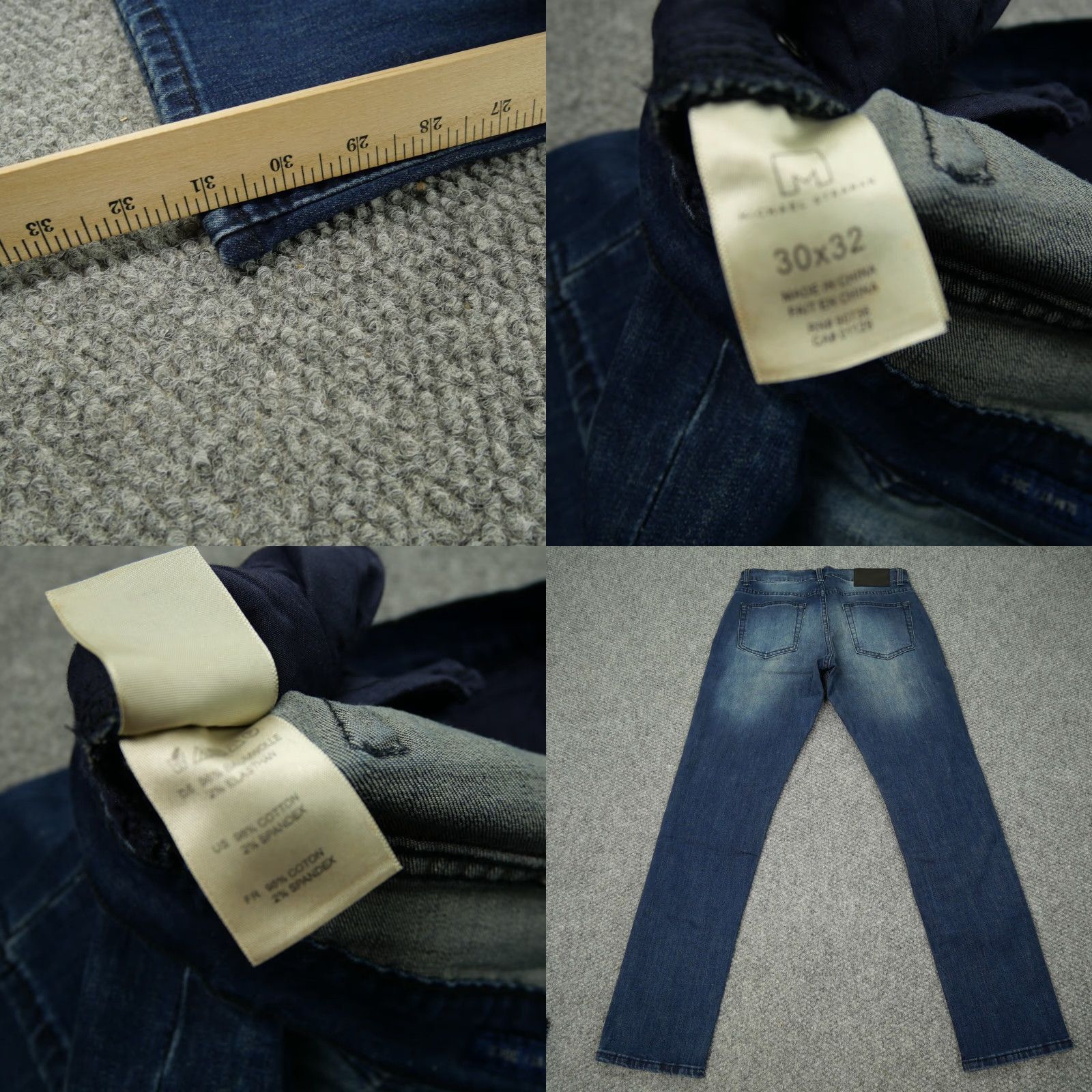 Vintage M Collection by Michael Strahan Jeans Adult 30x32 Blue Slim Stretch Denim Mens Size US 30 / EU 46 - 8 Thumbnail