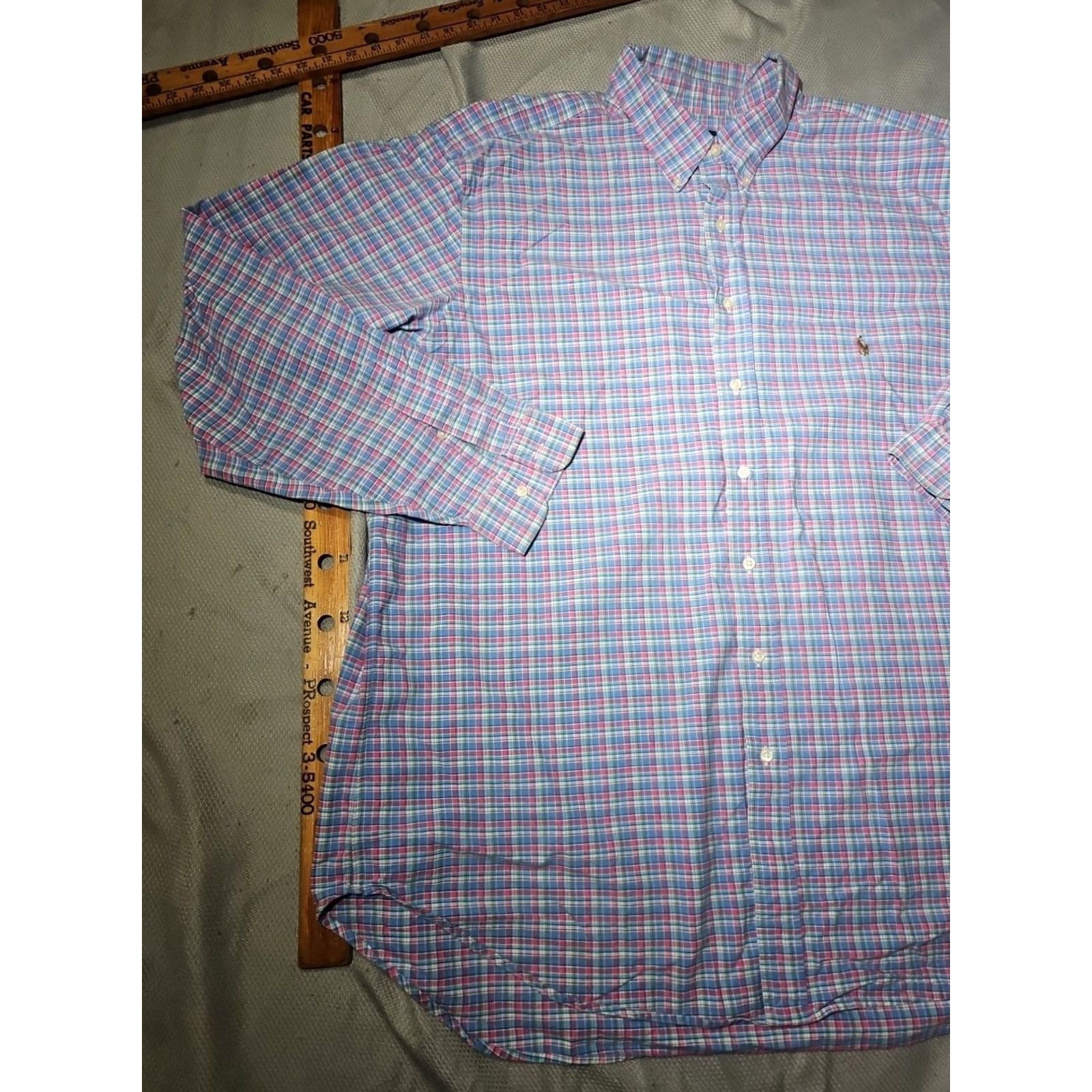 Polo Ralph Lauren Ralph Lauren Shirt Men XXLT 2XLT Blue Plaid Preppy Classic Fit Oxford Pony Shirt Size US XXL / EU 58 / 5 - 5 Thumbnail