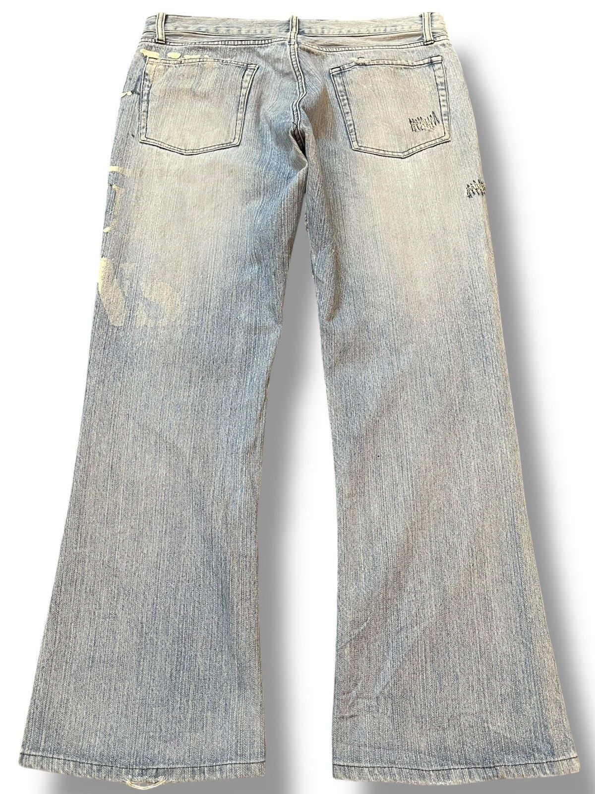 POST ARCHIVE FACTION (PAF) Vintage Rupert Edge Low Rise Flare Sashiko Denim Size US 34 / EU 50 - 5 Thumbnail