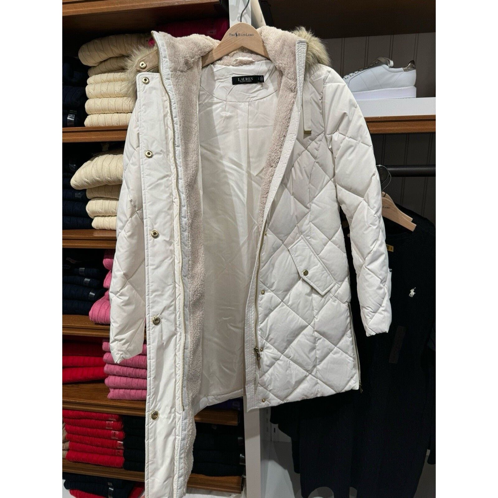 Ralph Lauren New Polo Ralph Lauren Women's Large Hooded Down Coat Size L / US 10 / IT 46 - 5 Thumbnail