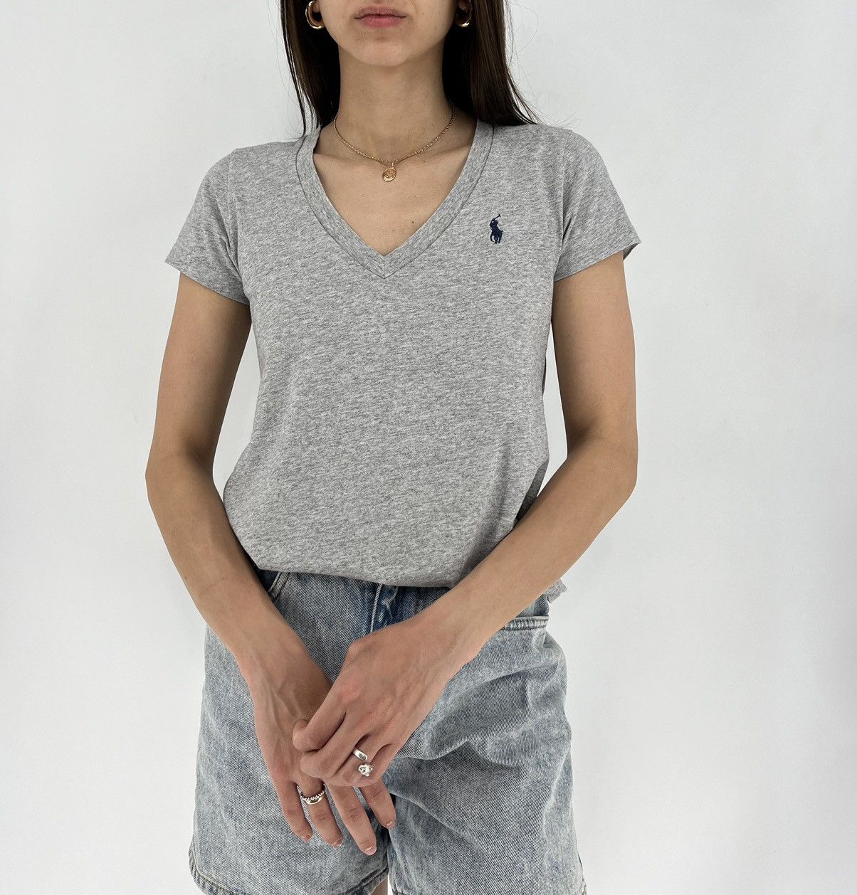 Polo Ralph Lauren × Ralph Lauren Vintage Y2K Polo Ralph Lauren Luxury Polo V Neck T-shirt Size XS / US 0-2 / IT 36-38 - 2 Thumbnail