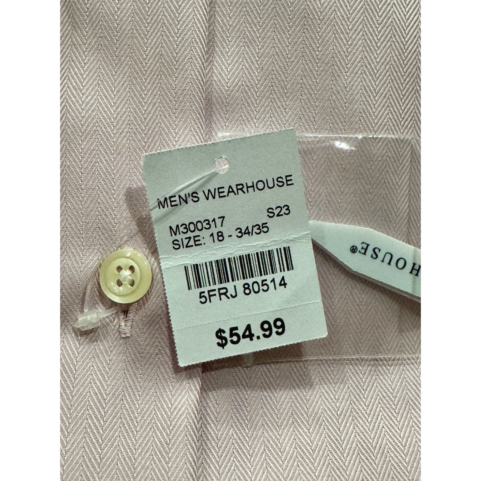 Pronto Uomo Pronto Uomo 18 34/35 Modern Fit Dress Shirt Non Iron NWT Size US XL / EU 56 / 4 - 6 Thumbnail