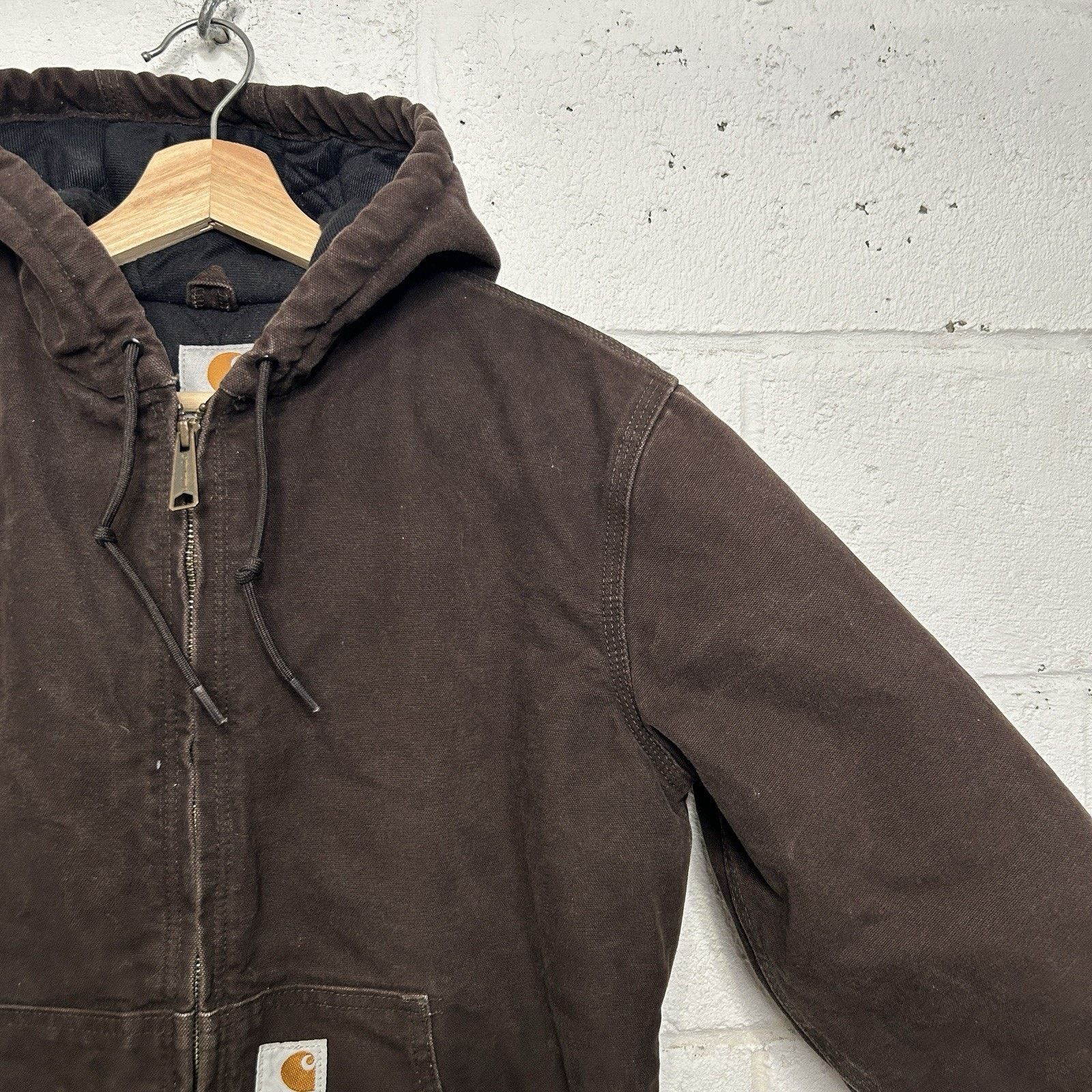 Carhartt Y2K Carhartt Quilted Hooded Active Jacket “Dark Brown” WJ130 Size XS / US 0-2 / IT 36-38 - 5 Thumbnail