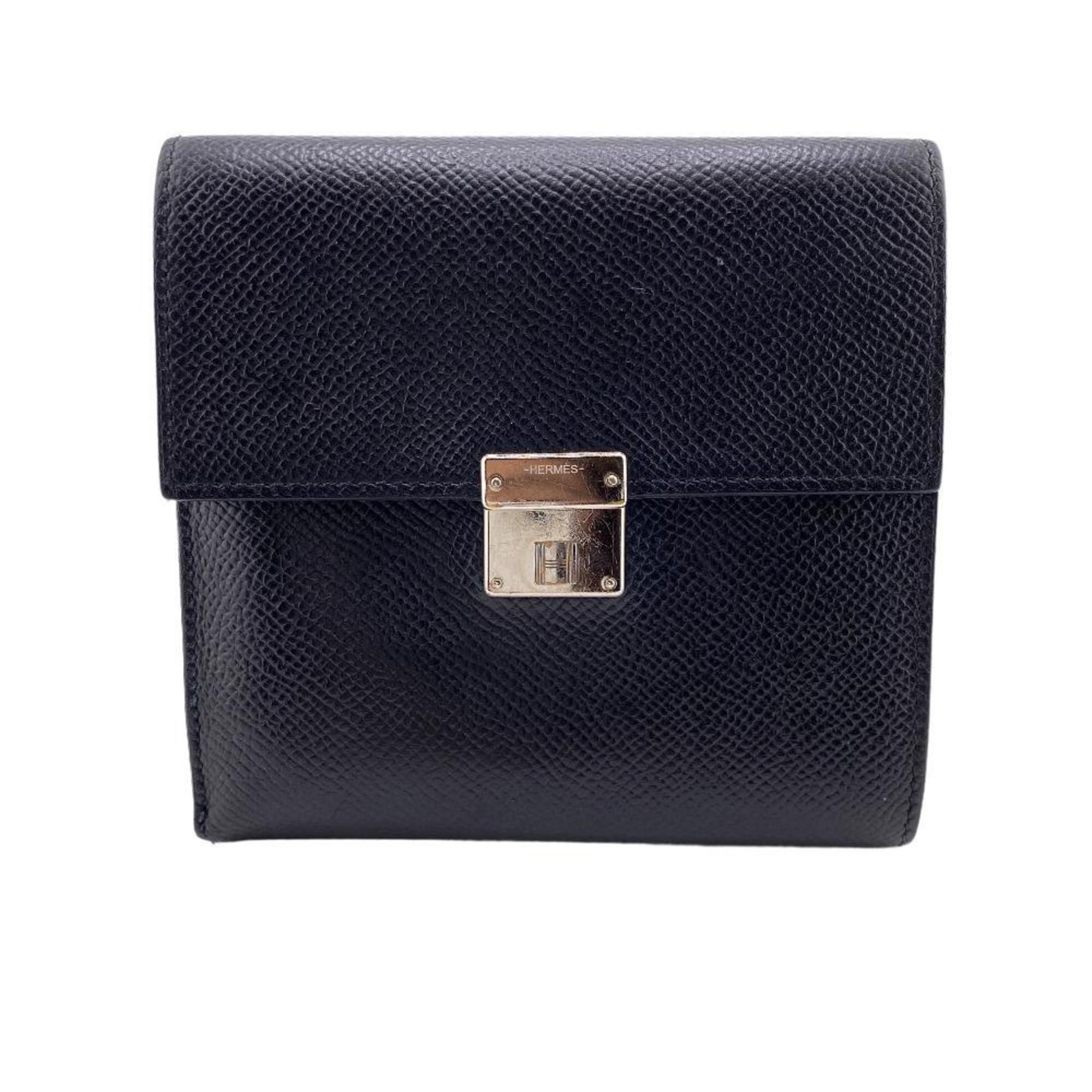 image of Hermes Click 12 2018 Compact Wallet Tri-Fold Black Men's