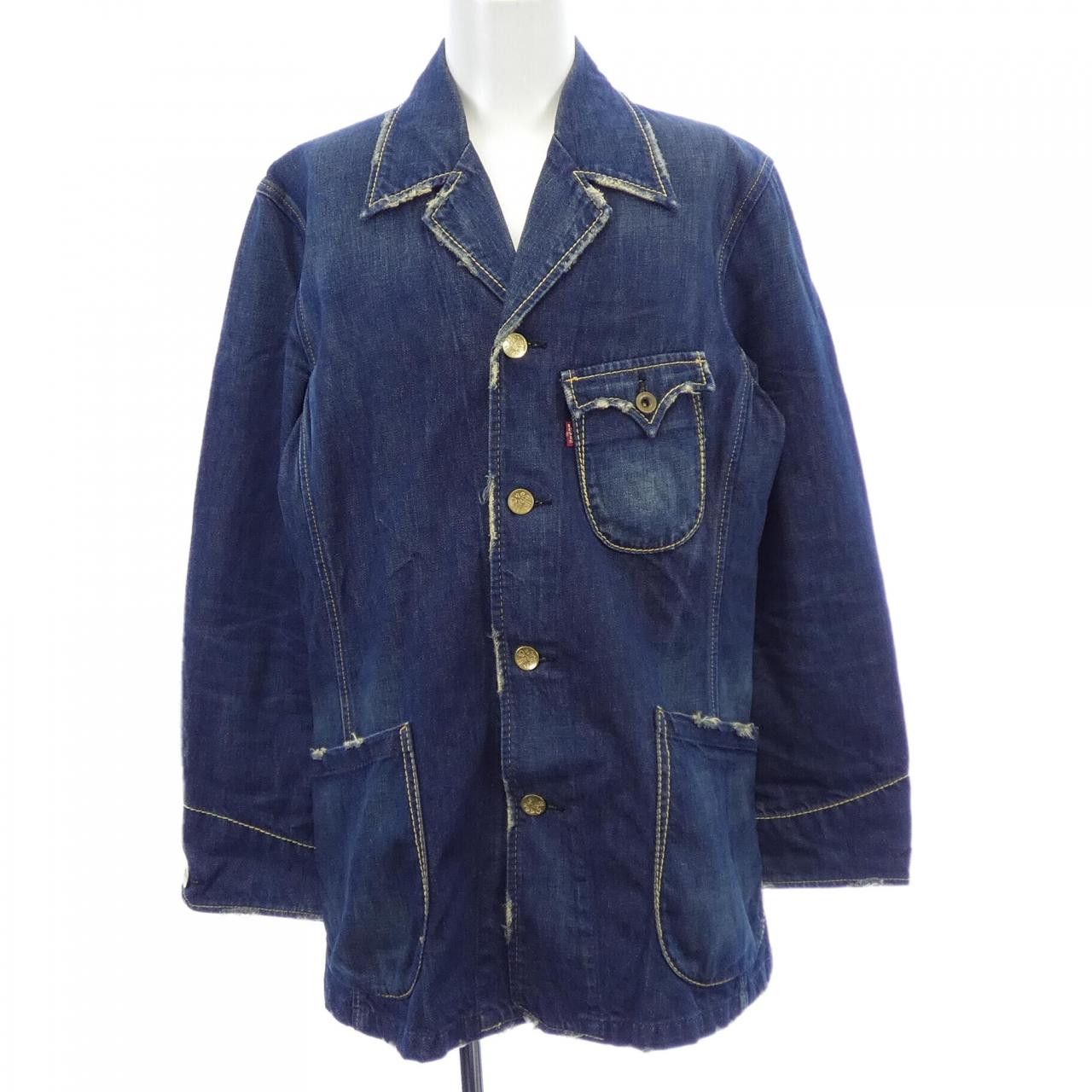 Other Other Levi's Denim Jacket Textile Outerwear 70802 DUTY FREE for USA Size ONE SIZE - 1 Thumbnail