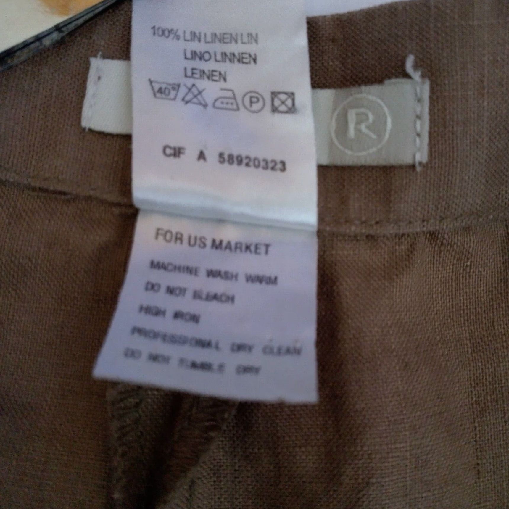 J Brand VINTAGE R Brand Linen Pants Womens Size 12 Cropped Pleated Beige Classic Lagenlook Size 34" / US 12 / IT 48 - 4 Thumbnail