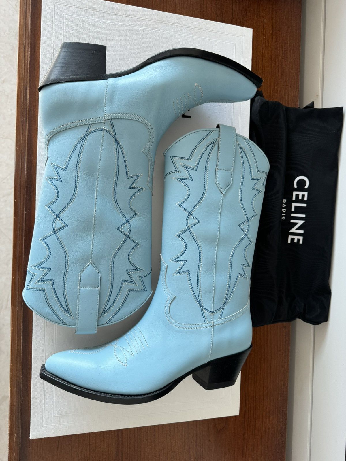 Celine × Hedi Slimane Grail-SS22 runaway western boots Size US 7 / EU 40 - 3 Thumbnail