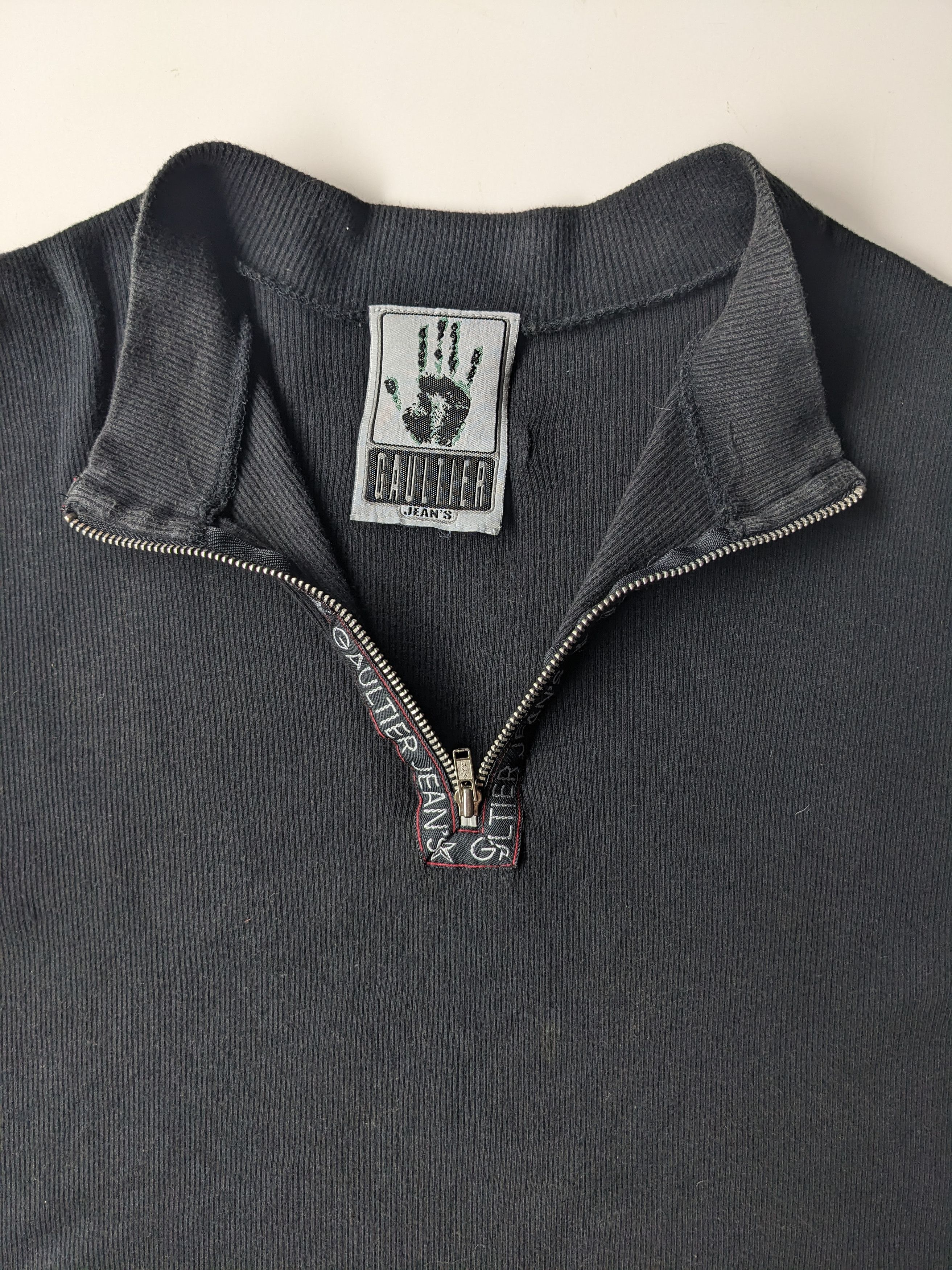 Jean Paul Gaultier Archive Jean Paul Gaultier Jeans black ribbed crop shirt Size S / US 4 / IT 40 - 3 Thumbnail