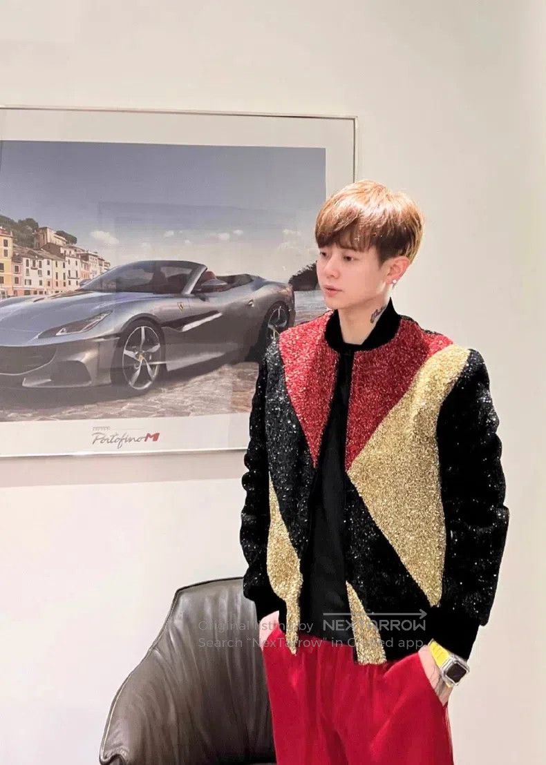 Saint Laurent Paris Saint Laurent Paris Black and Gold Men's Baseball Jacket Size US M / EU 48-50 / 2 - 2 Thumbnail