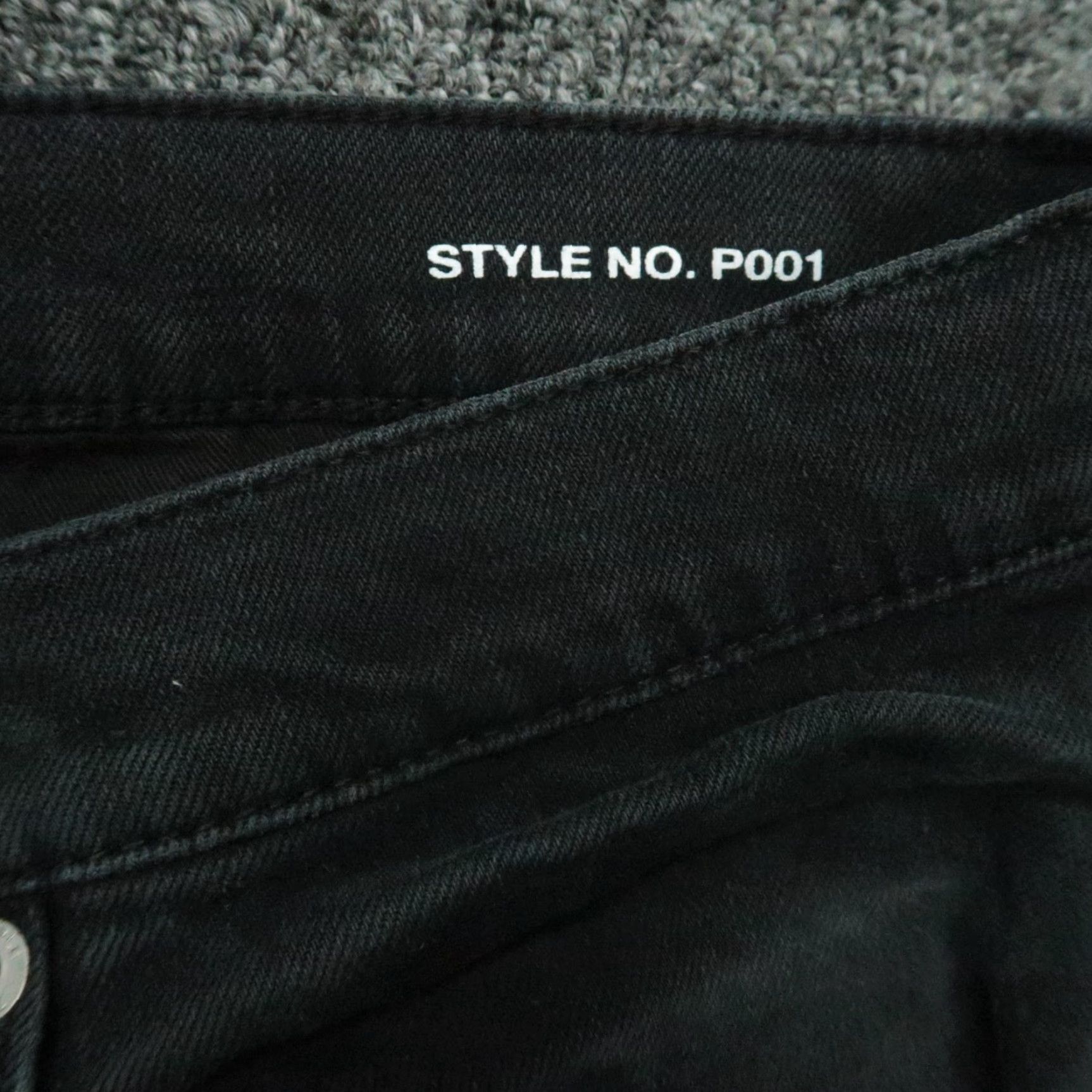 J Brand Purple Brand Jeans Mens 34x31 Black Distressed Faded P001 5 Pocket Button Fly Size US 34 / EU 50 - 5 Thumbnail