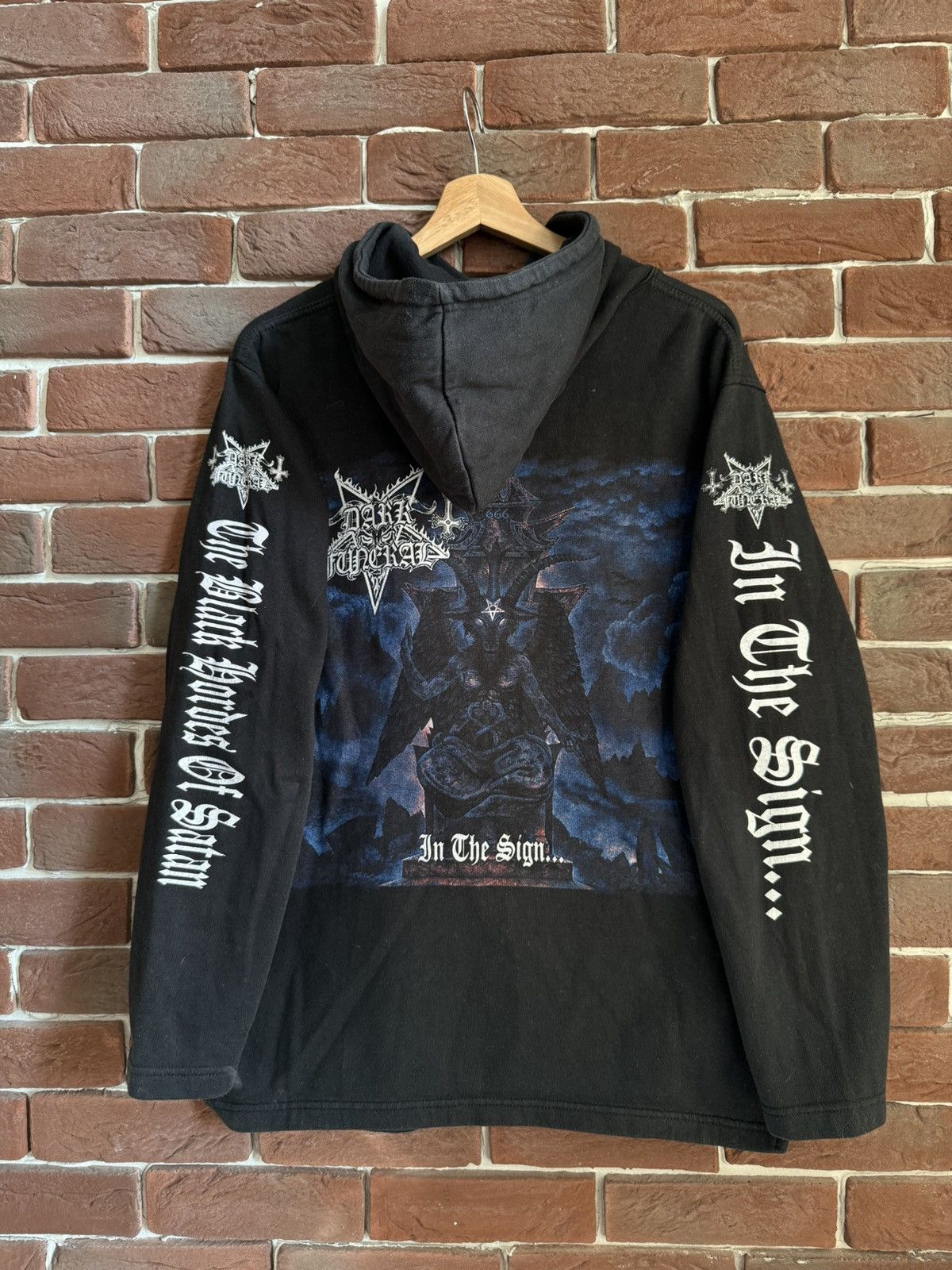 Band Tees Rare Vintage 90s Dark Funeral Sign Black Metal Band Hoodie L Size US L / EU 52-54 / 3 - 1 Thumbnail