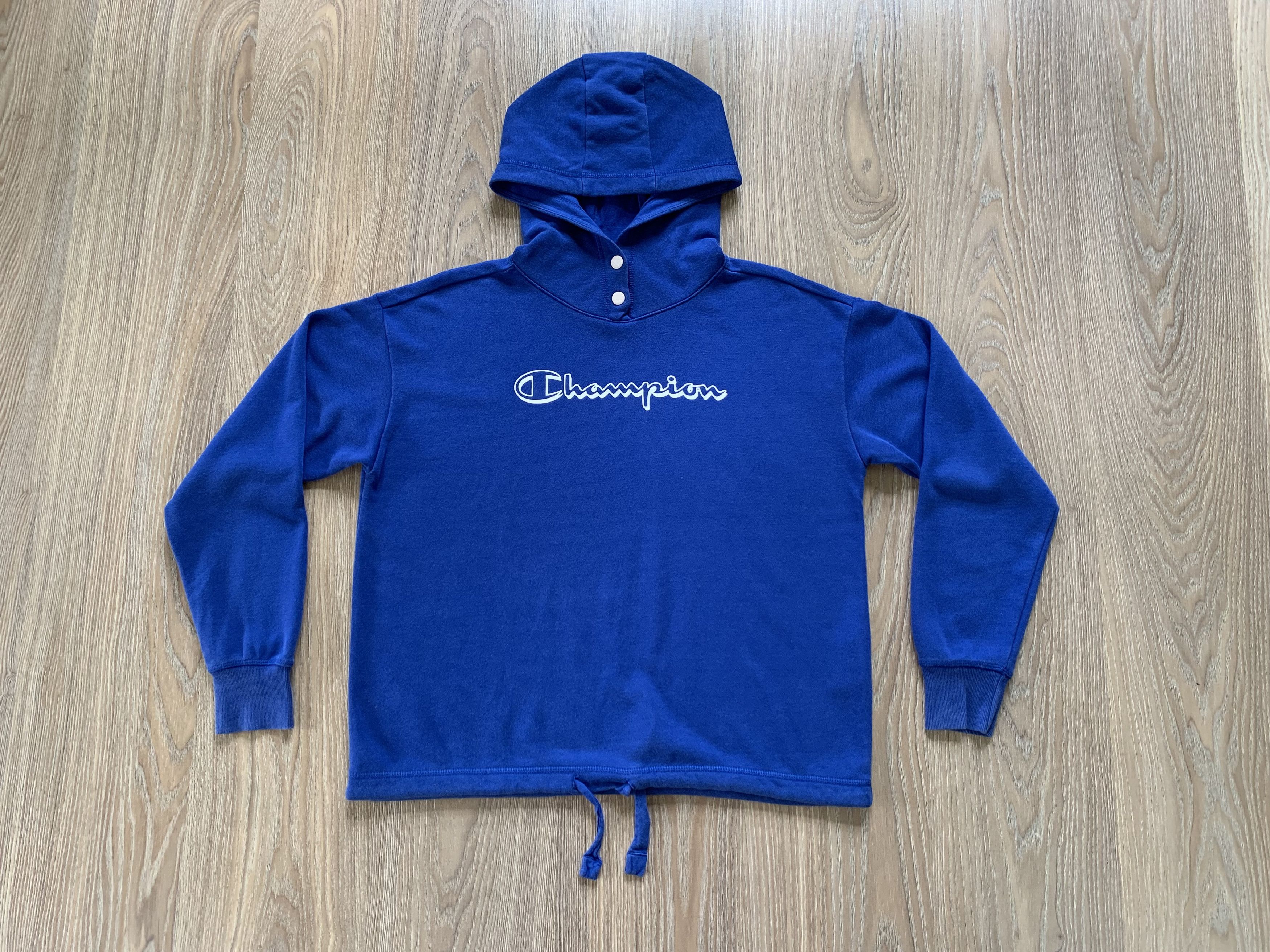 Champion × Vintage Champion Vintage Centr Logo Blue Hoodie Size US L / EU 52-54 / 3 - 2 Thumbnail
