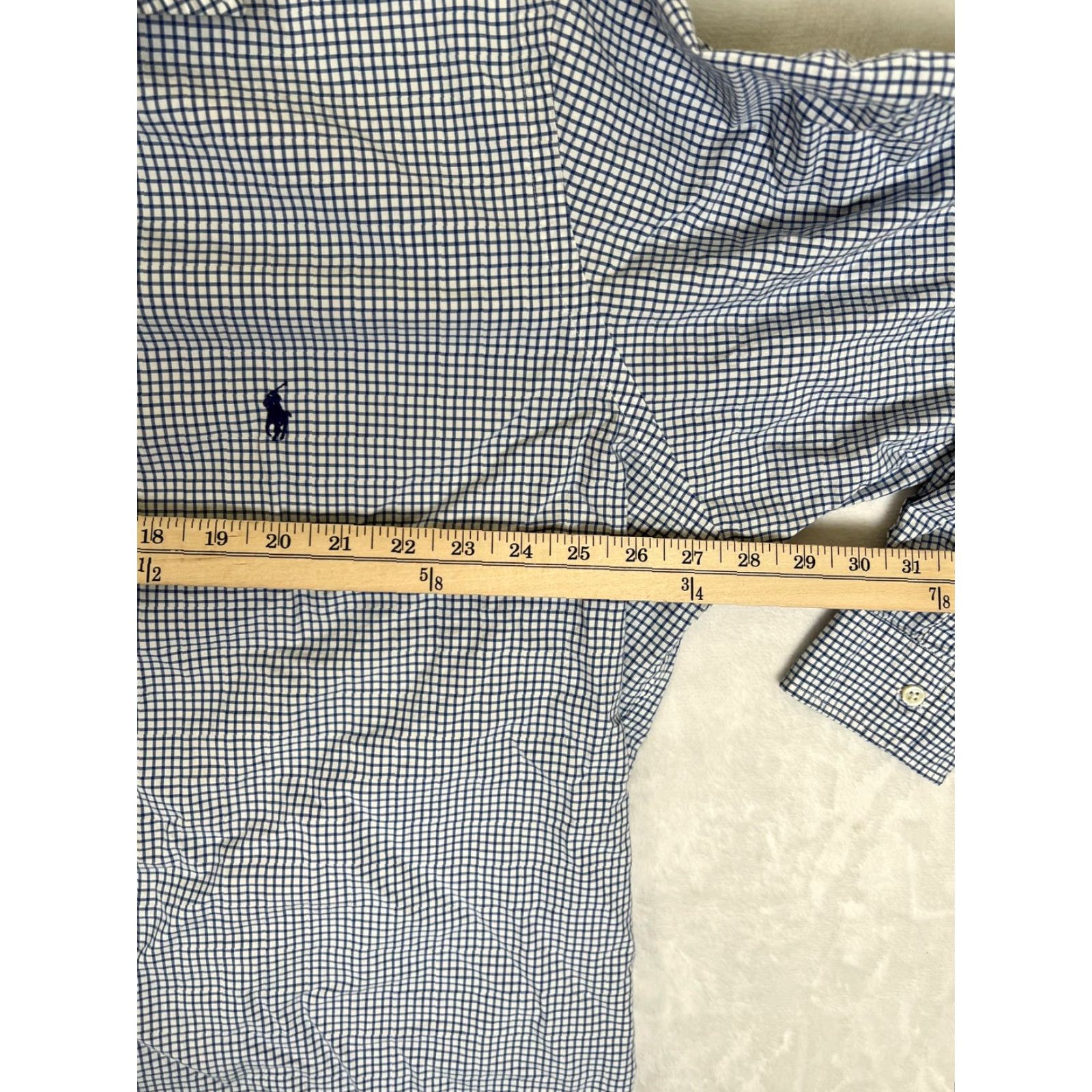 Ralph Lauren Ralph Lauren Shirt Mens 2XB Big Blue Check Button-Down Long Sleeve Casual Size US XXL / EU 58 / 5 - 6 Thumbnail