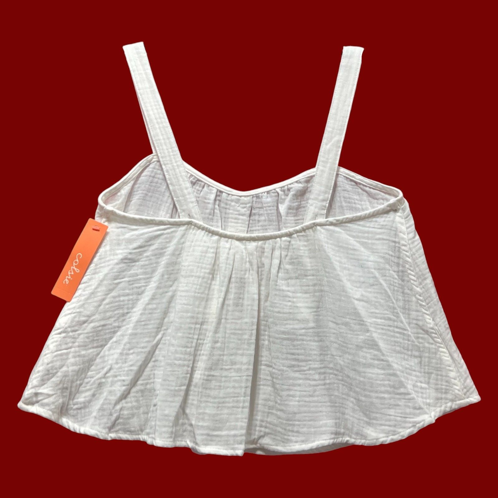 Other Colsie - Women's Tiny Tank Top - White - Extra Small Size XS / US 0-2 / IT 36-38 - 2 Thumbnail