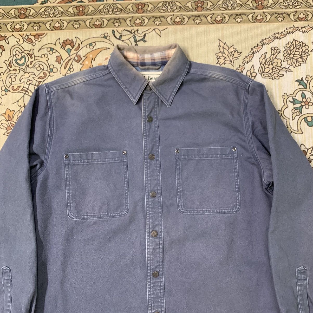 L.L. Bean VINTAGE LL BEAN WORKWEAR DUCK CANVAS SHIRT Size US M / EU 48-50 / 2 - 2 Thumbnail