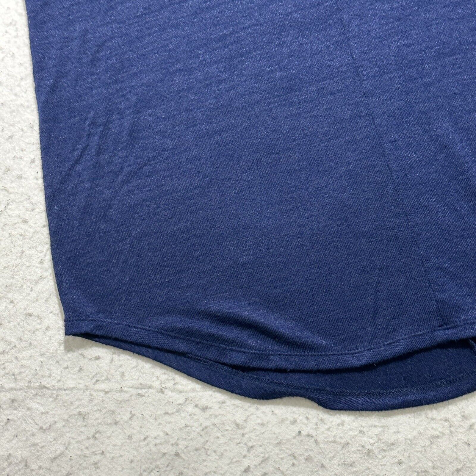 Other A.N.A. Large V-Neck Navy Blue Knit Round Hem T-Shirt Size L / US 10 / IT 46 - 4 Thumbnail