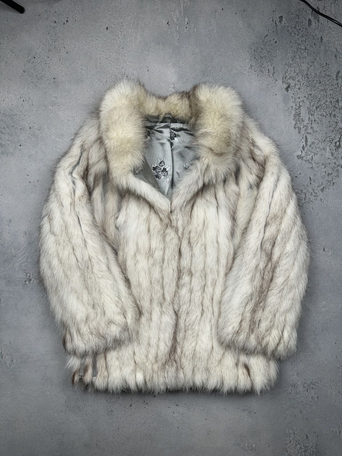 Sagafurs Vintage Saga Fox Real Fur Coat Ivory Grey Luxury Jacket 80s Size S / US 4 / IT 40 - 16 Thumbnail