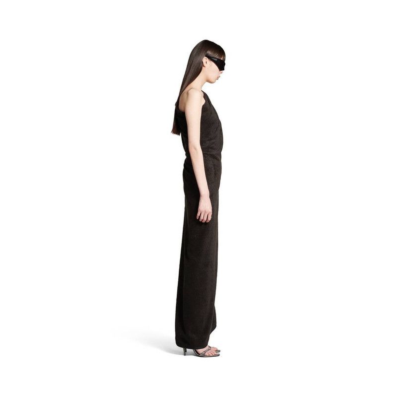 Balenciaga o1srvl11e0426 Draped Maxi Dress in Black Size S / US 4 / IT 40 - 3 Thumbnail