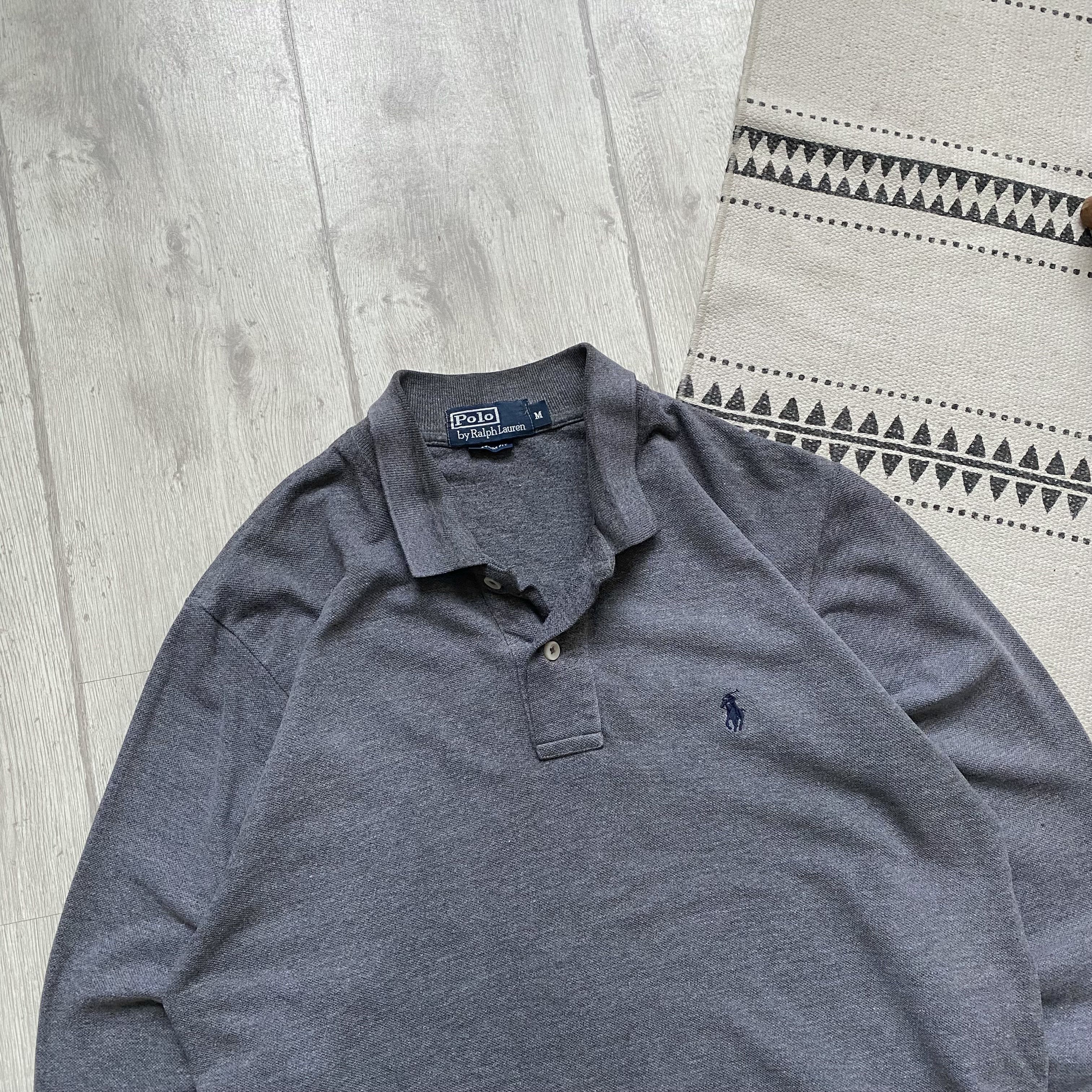 Polo Ralph Lauren 🩶 Vintage 90s Polo Ralph Lauren Rugby shirt polo longsleeve Size US M / EU 48-50 / 2 - 2 Thumbnail