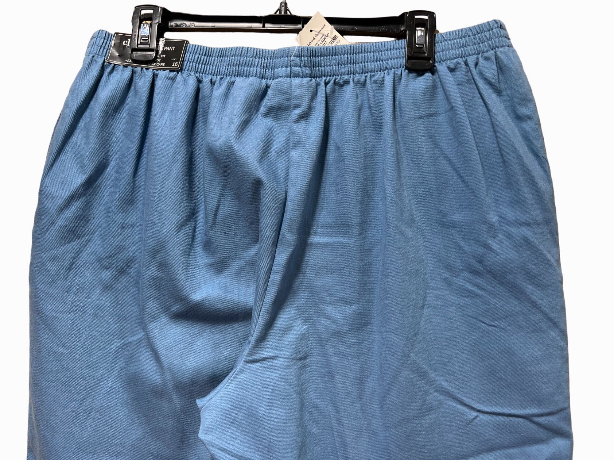 Other Alfred Dunner Women's Pull-On Elastic Waist Pant - Light Blu Size 38" / US 16 / IT 52 - 13 Thumbnail