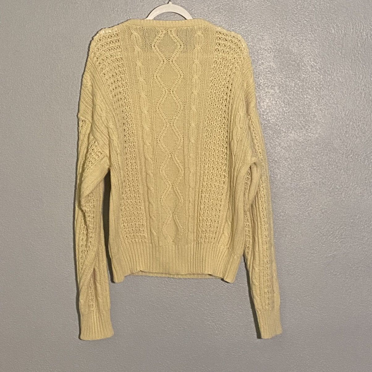 Vintage Vintage Shelter Bay Yellow Cable Knit Sweater Mens Size L Size US L / EU 52-54 / 3 - 2 Thumbnail