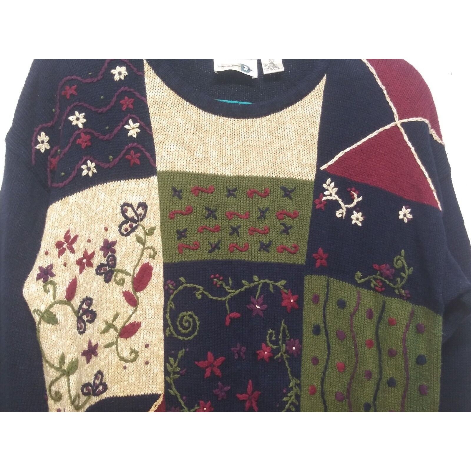 Other VTG Paul Harris Sweater Sz L Grandma Granny embroidered Farm Size L / US 10 / IT 46 - 3 Thumbnail