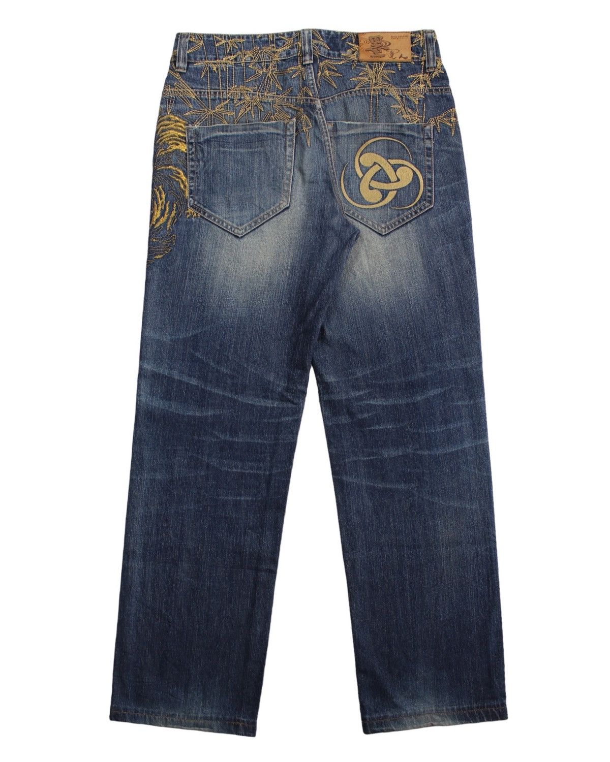 Vintage 2000S OSAKA BIG TRAIN EMBROIDERED JEANS Size US 31 - 2 Thumbnail