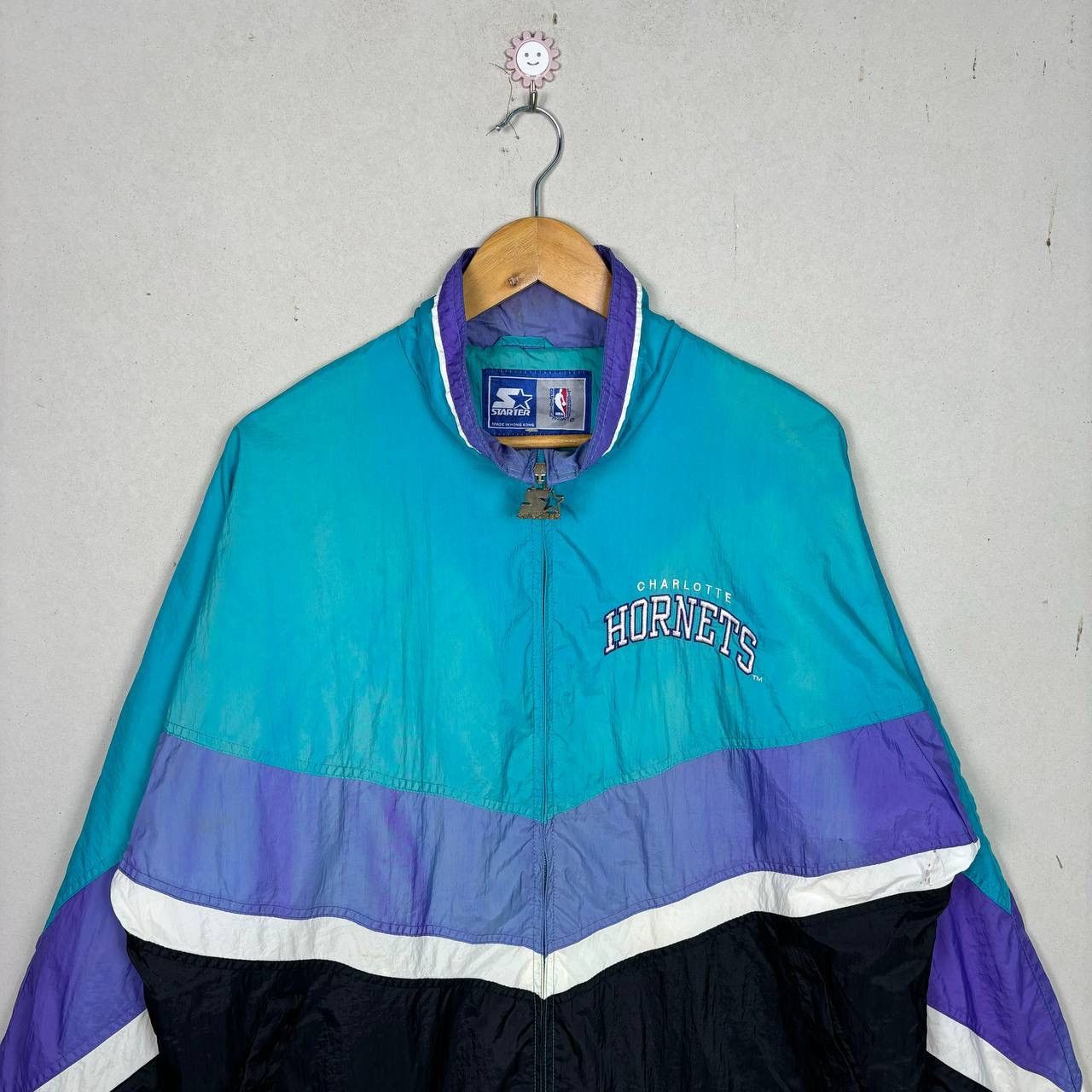 Starter Vintage 90s Starter Charlotte Hornets NBA Team Jacket Size US L / EU 52-54 / 3 - 4 Thumbnail