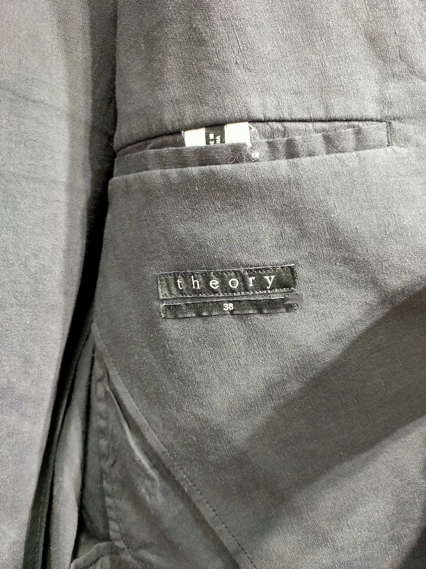 Theory Theory Men's Black Linen Blazer K29 Size US M / EU 48-50 / 2 - 3 Thumbnail