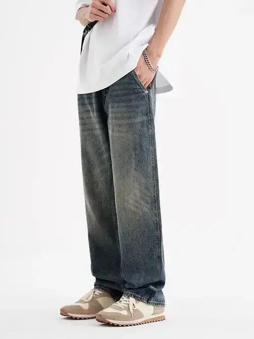 American Edition × Japanese Brand × Vintage Vintage washed distressed loose fitting jeans Size US 32 / EU 48 - 4 Thumbnail