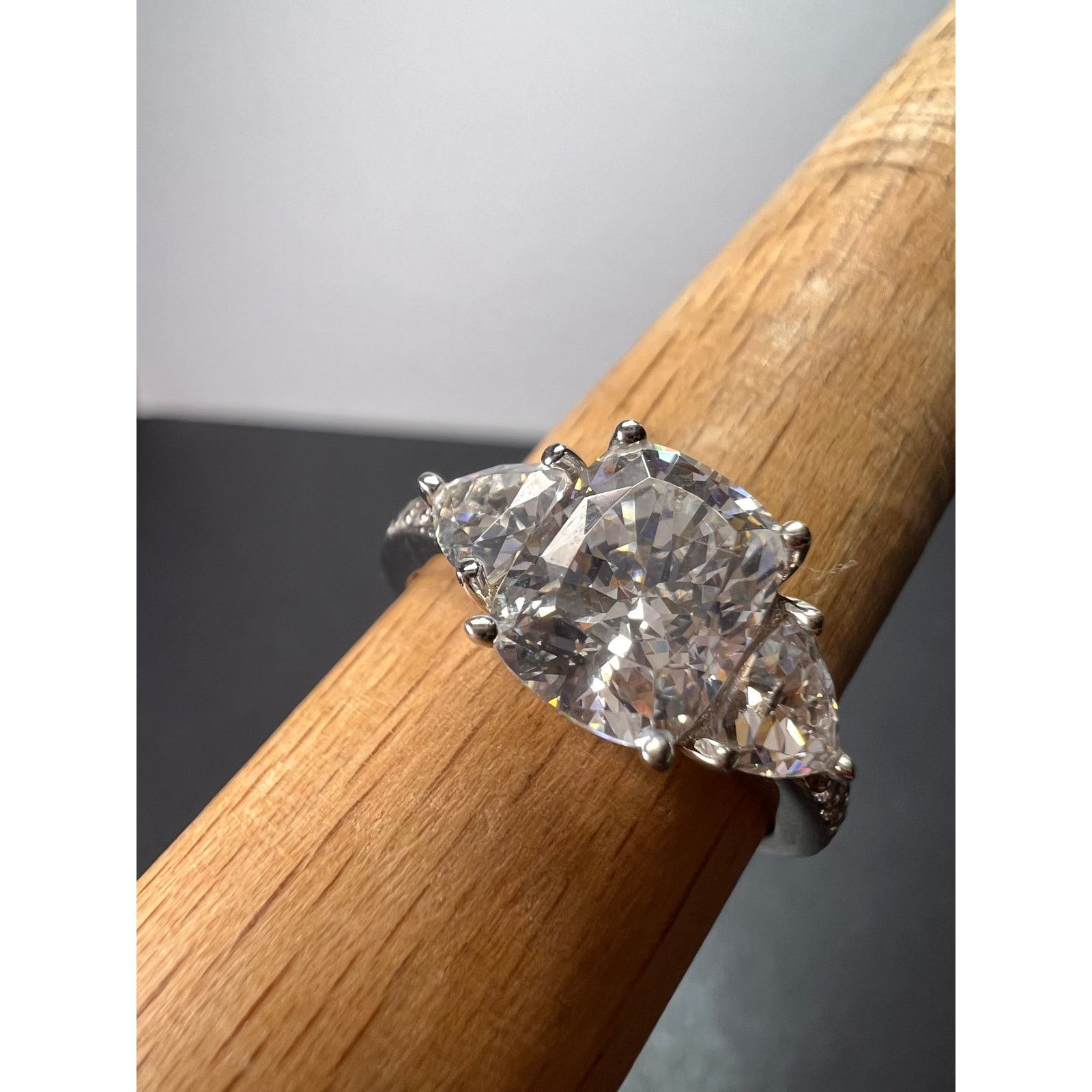 Other Cubic zirconia platinum over sterling silver ring size 9 Size ONE SIZE - 1 Thumbnail