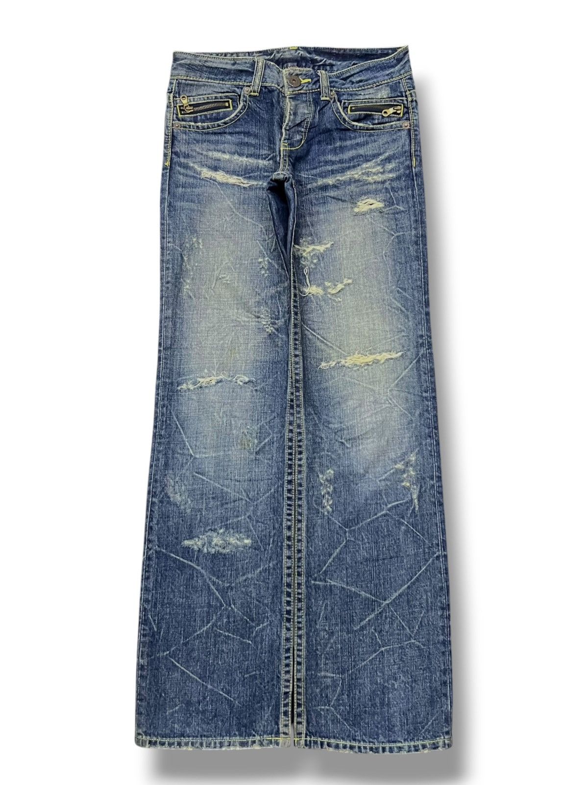 Japanese Brand Vintage 00s CocoLulu Co&Lu Japan - Faded Thunder Wash Size 31" - 2 Thumbnail