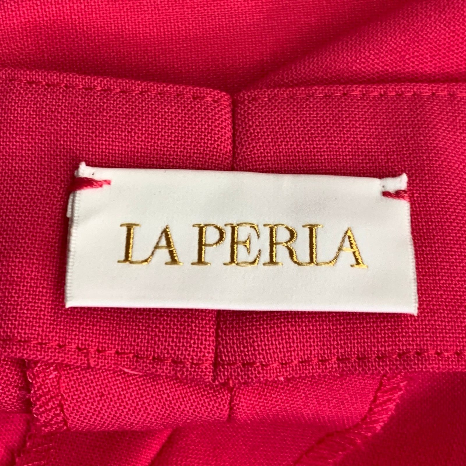 La Perla LA PERLA Size 4 Hot Pink Wool Blend Double Breasted Pantsuit Size 27" / US 4 / IT 40 - 15 Thumbnail