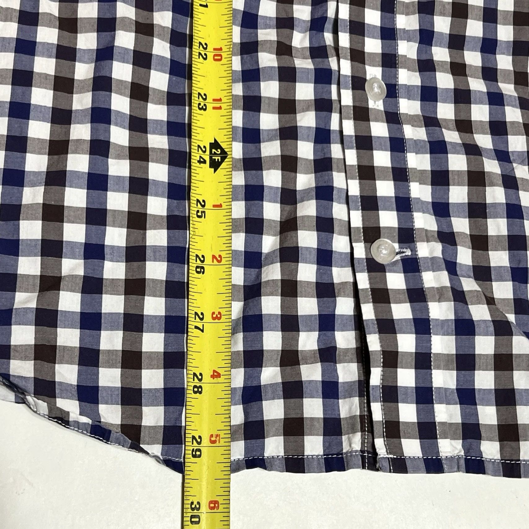 CO Southern Point Co The Hadley Shirt Mens M Long Sleeve Button-Up Blue Check Size US M / EU 48-50 / 2 - 5 Thumbnail
