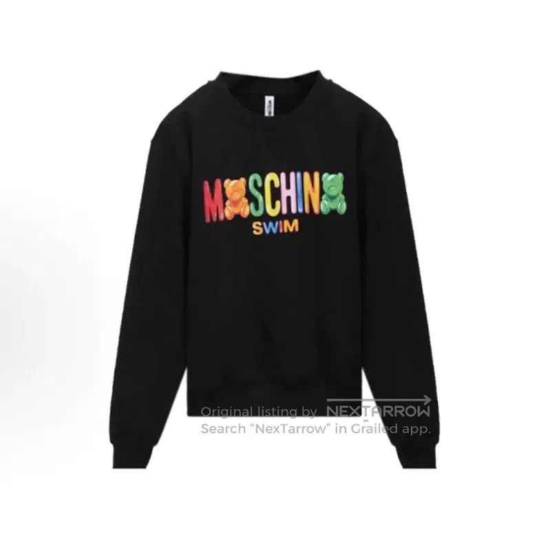 Moschino Black Cotton Long Sleeve Sweatshirt .