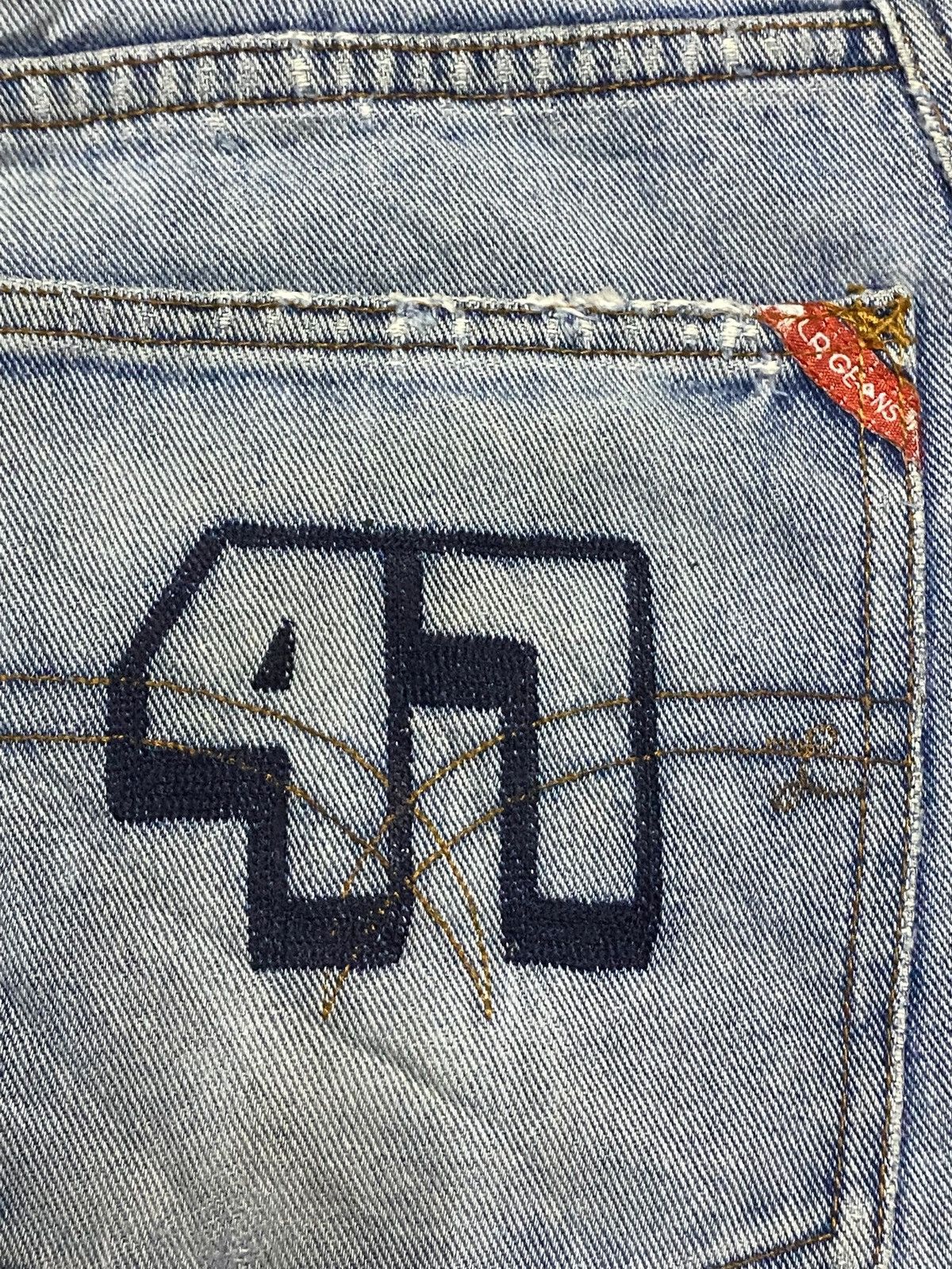 Rocawear Vintage LRG Light Wash Patches Ripped Baggy Jeans Size US 34 / EU 50 - 14 Thumbnail