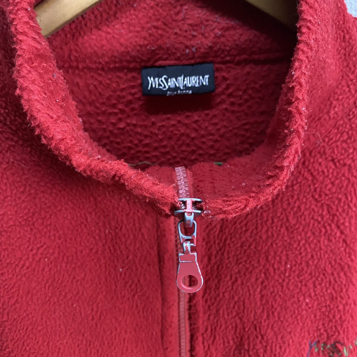 Vintage Yves Saint Lauren vintage big logo back zipper fleece Size US L / EU 52-54 / 3 - 13 Thumbnail