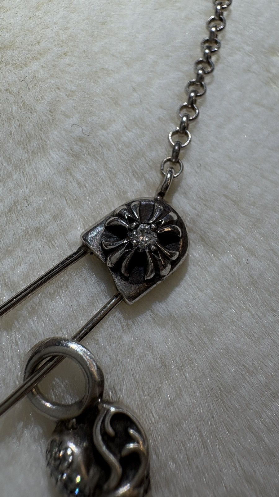 Chrome Hearts Chrome Hearts Diamond Necklace Silver Size ONE SIZE - 5 Thumbnail