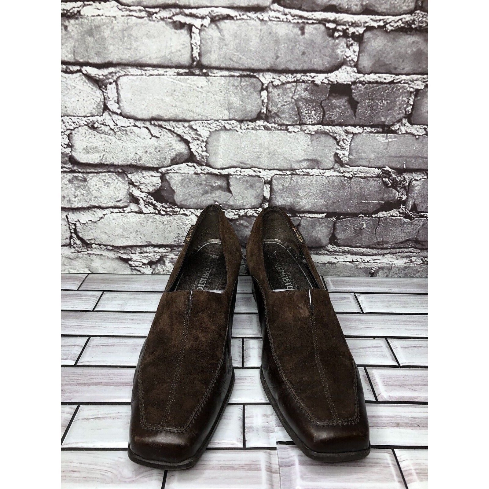 Mephisto Mephisto Brown Suede Leather Square Toe Split Toe Loafers He Size US 9 / IT 39 - 8 Thumbnail