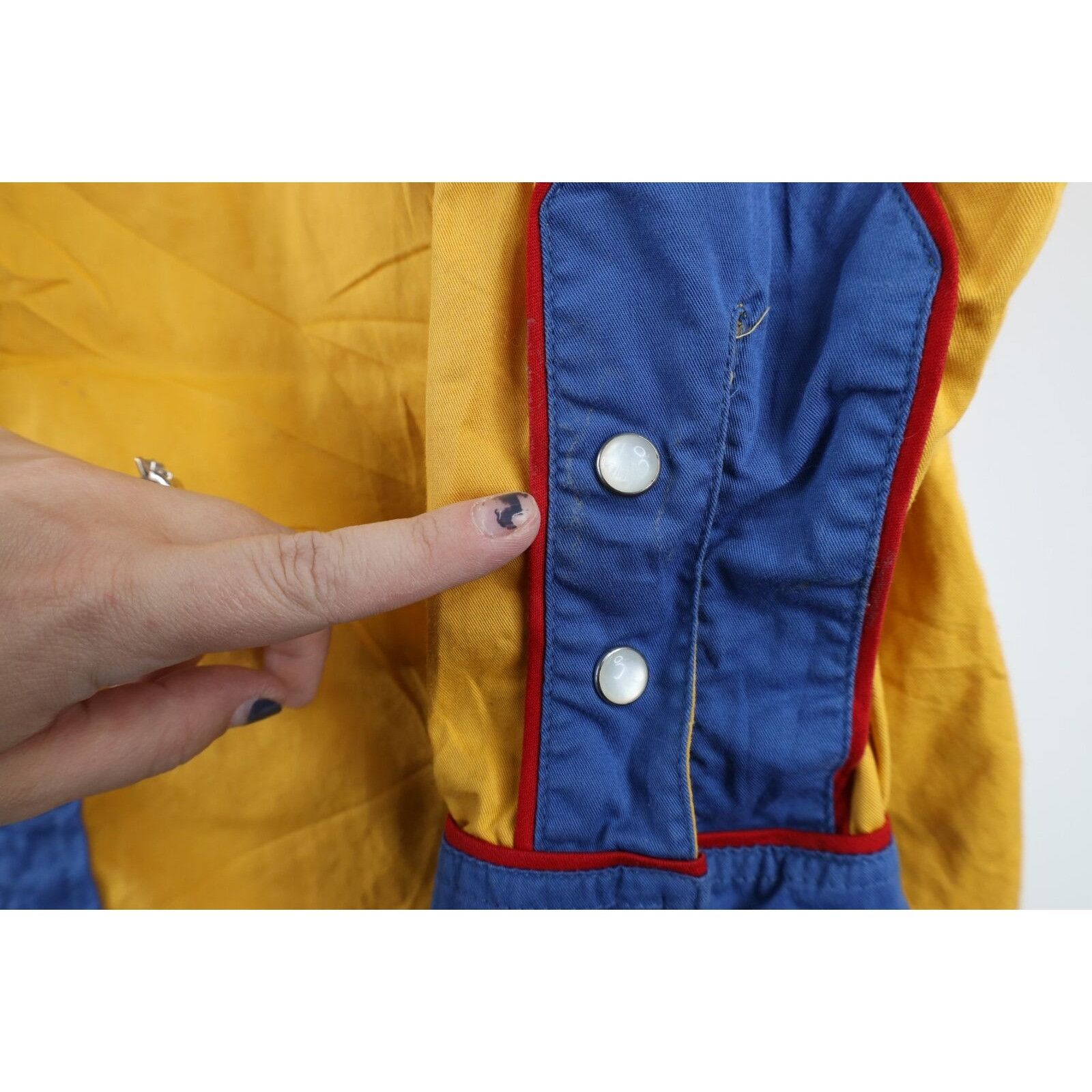 Dickies × Vintage Vintage Dickies Distressed Western Pearl Snap Button Shirt Size US M / EU 48-50 / 2 - 8 Thumbnail