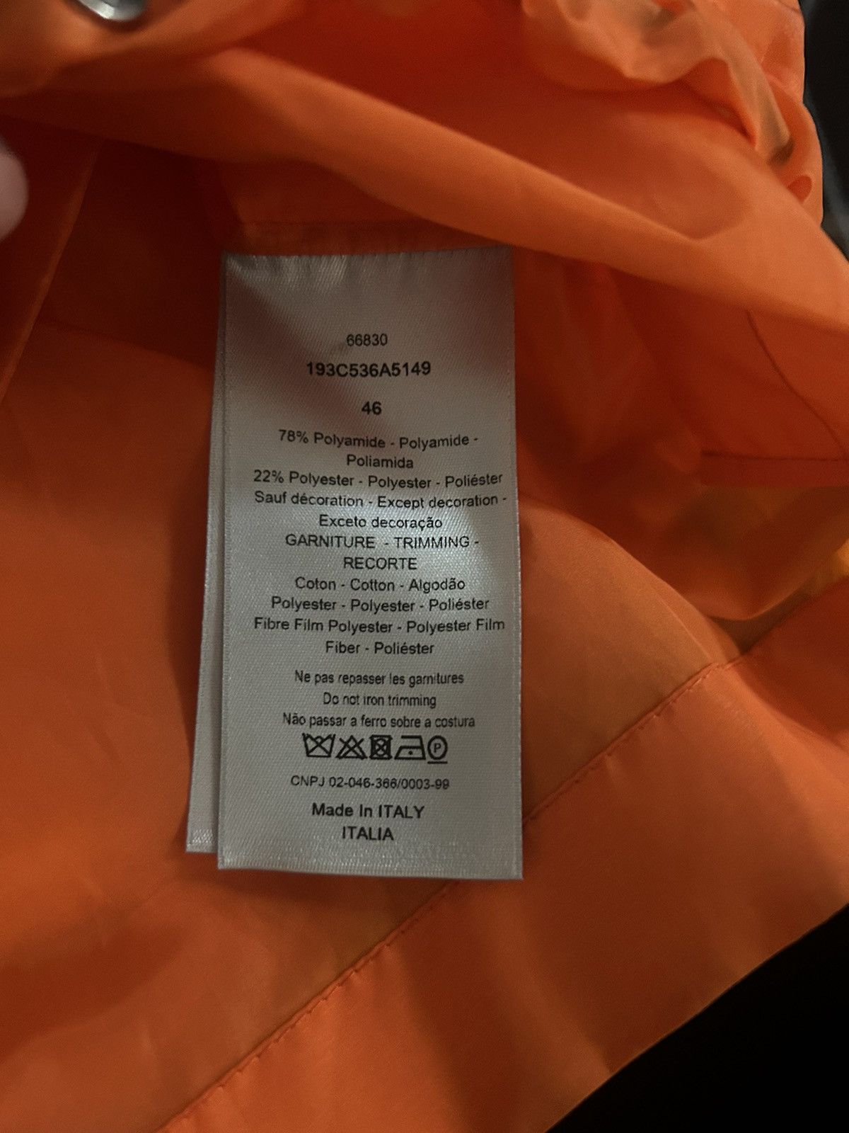Dior Dior X Kenny Scharf Orange Embroidered Windbreaker Size US S / EU 44-46 / 1 - 6 Thumbnail