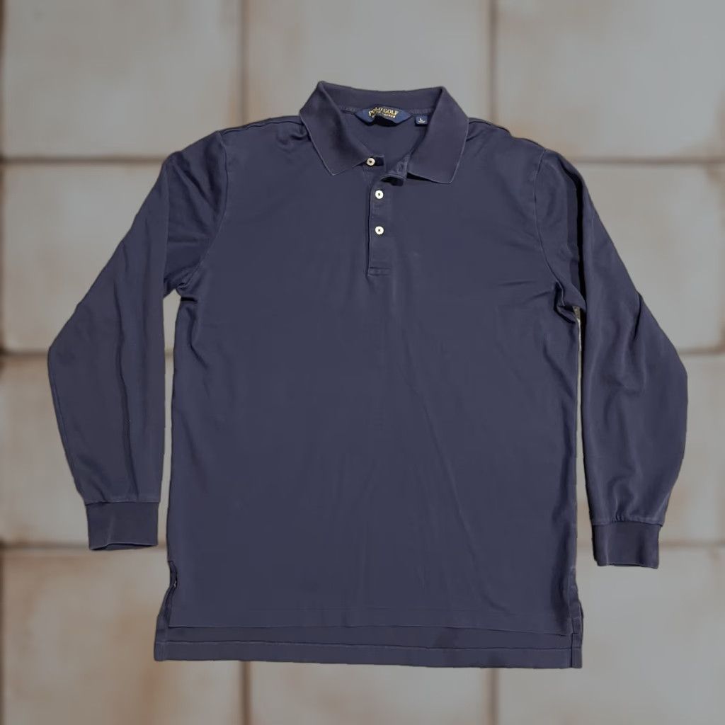 Polo Ralph Lauren Polo Golf Ralph Lauren Long Sleeve Polo Shirt Mens Large Navy Performance Solid Size US L / EU 52-54 / 3 - 1 Thumbnail