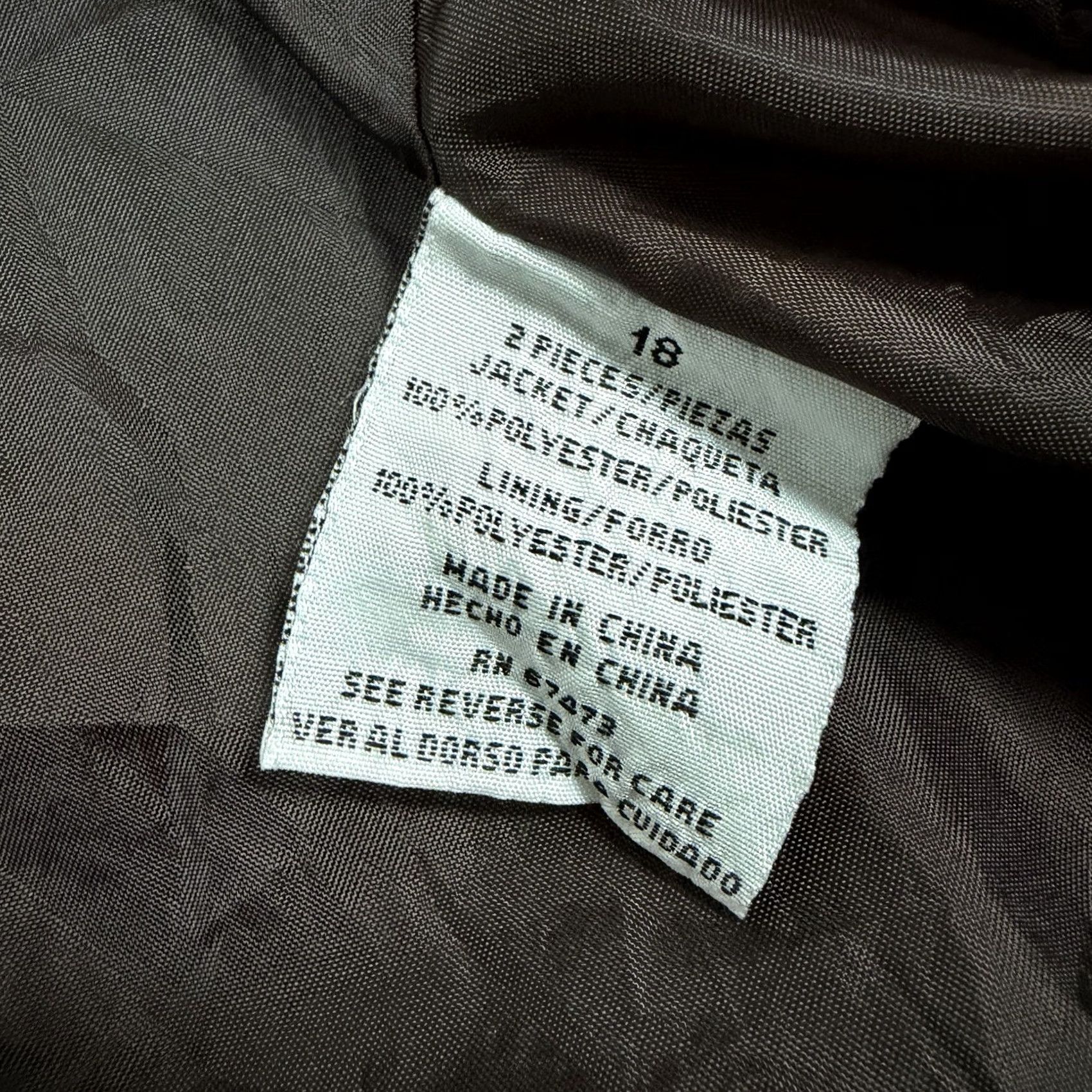 Vintage Danny & Nicole Tweed Blazer Jacket Women's Size 18 Brown Lined Career Fit Pleats Size XXL / US 16-18 / IT 52-54 - 6 Thumbnail
