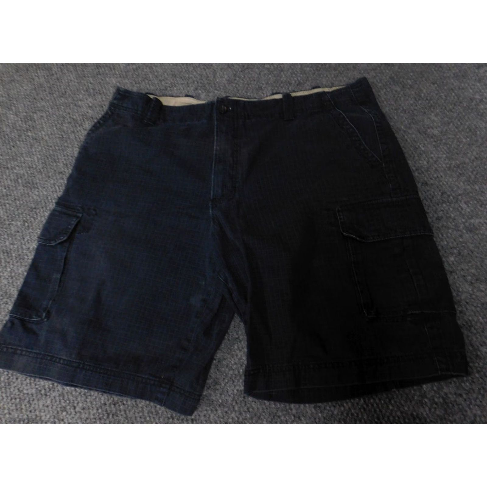 Izod IZOD Mens Cargo Shorts 40 Blue Flat Front Zip Cargo Casual Cotton KnIT Logo Breathable Regular Men’s 40 Size US 40 / EU 56 - 2 Thumbnail